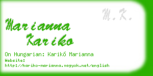 marianna kariko business card